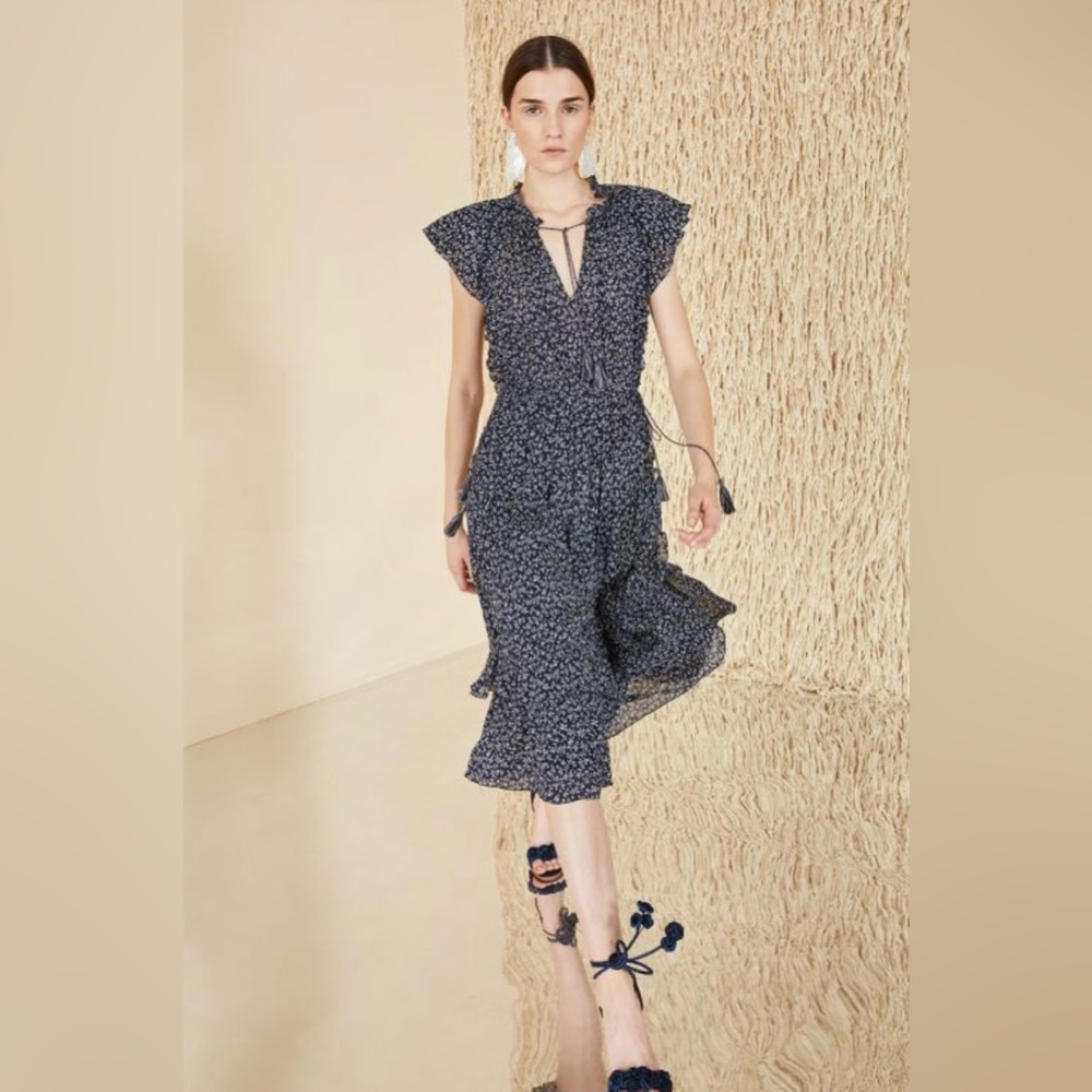 Ulla Johnson Navy Anja Dress-Sz 2/XS